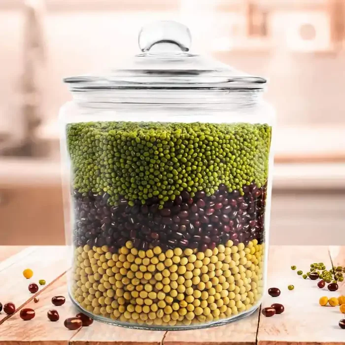 1-Piece Cookie Jar with Leak Proof Rubber Gasket Lid and Multifunctional Storage Container