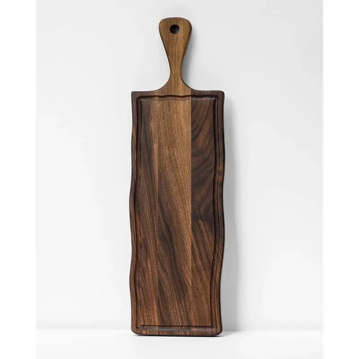 1-Piece Elegant Walnut Wood and Charcuterie Board with Handle-Reversible with Juice Groove-35. 4 x 6. 7x 0. 8 (Large)