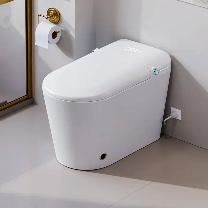 1-Piece Elongated Bidet Toilet 1.28 GPF in White with Bidet/Rear Wash, Heated Seat, Auto Open/Close and Remote Control