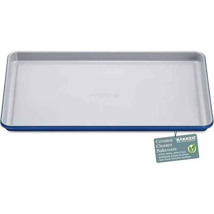 1-Piece Premium Non-Stick Ceramic Baking Sheet Pan Medium Size (15.5 in. x 10 in.) – Blue