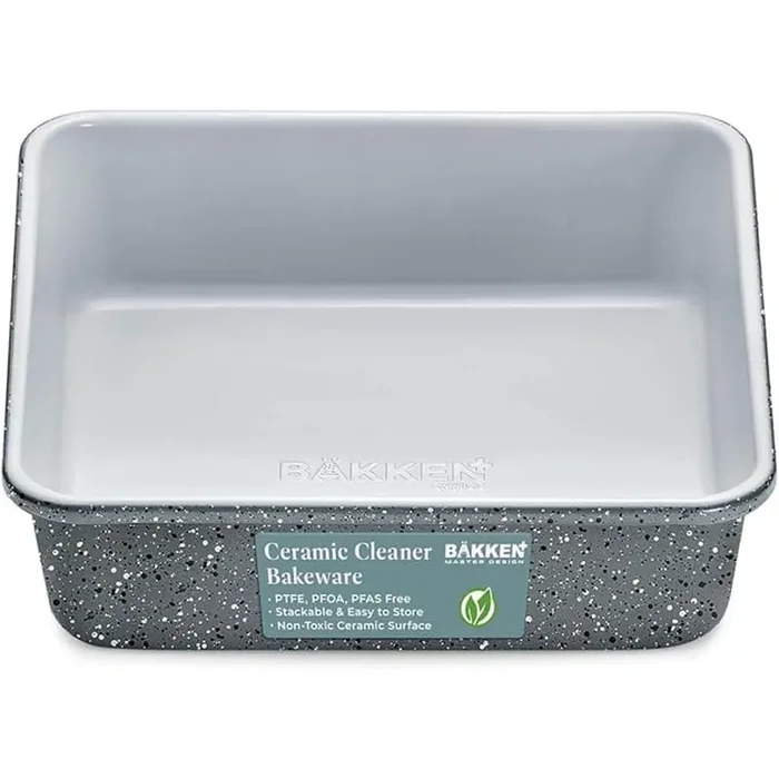 1-Piece Square Cake Pan – Aluminized Steel, Ceramic Non-Stick Coating – Marble