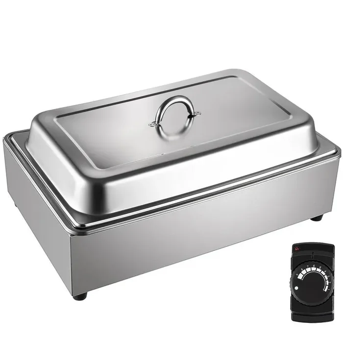 1 Pot Commercial Food Warmer, 9.5 qt. Electric Soup Warmer, Stainless Steel Bain Marie Buffet, Fits 21 x 13.2 Pan, 400 W