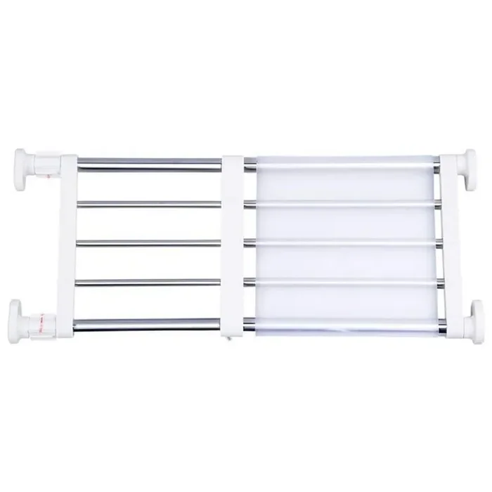 1-Shelf Ivory Adjustable Expandable Wardrobe Closet Divider Organizer Heavy Duty with Spacer Plate 15.75-23.62 in. White