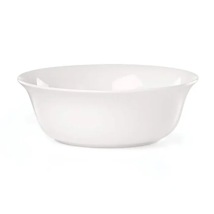 10 in. Profile 64 fl. oz. White Porcelain Serving Bowls (Set of 1)