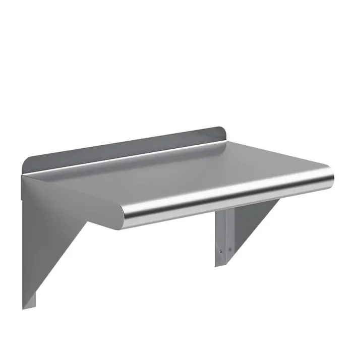10 in. x 16 in. Stainless Steel Wall Shelf. Kitchen, Restaurant, Garage, Laundry Metal Shelf with Brackets