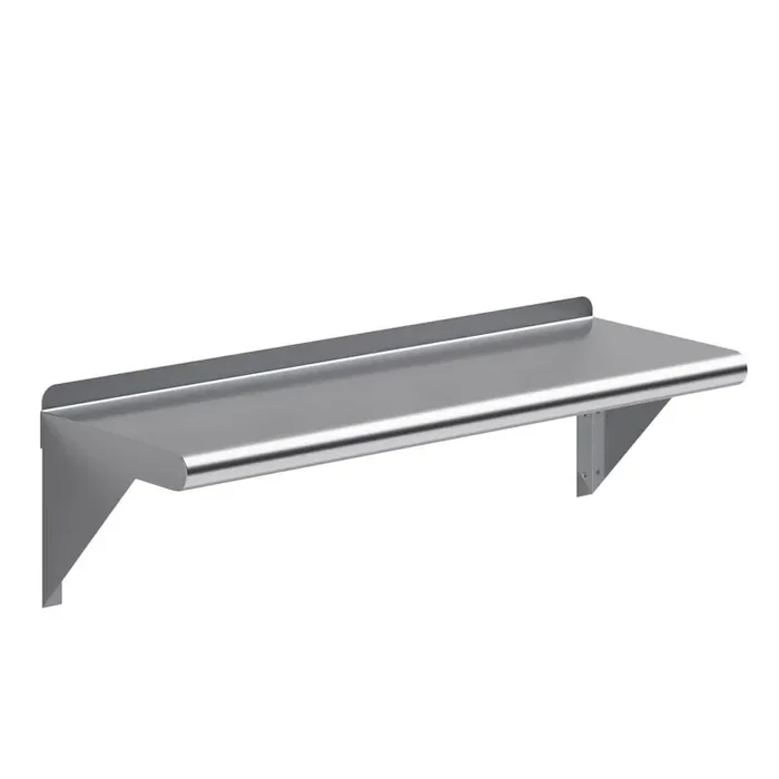 10 in. x 30 in. Stainless Steel Wall Shelf. Kitchen, Restaurant, Garage, Laundry Metal Shelf with Brackets