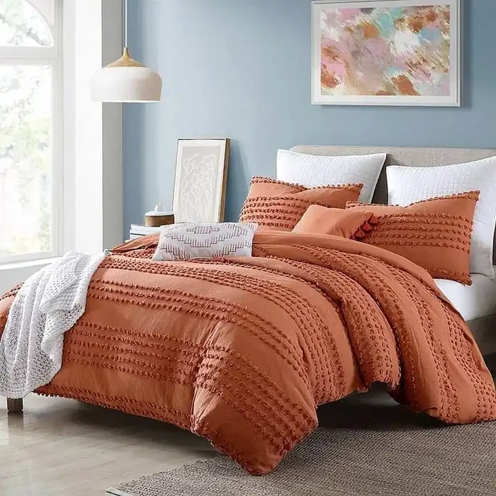 100% Cotton Terracotta Bedding Set 5-Piece Oeko-Tex Certified