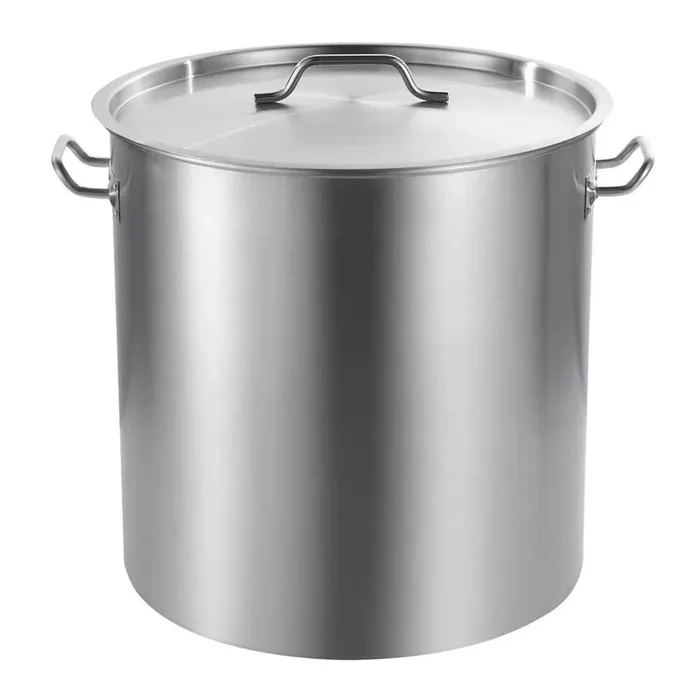 100 qt. Stainless Steel Stockpot, Heavy Duty Cookware with Basket, Lid & Handle, Commercial Grade