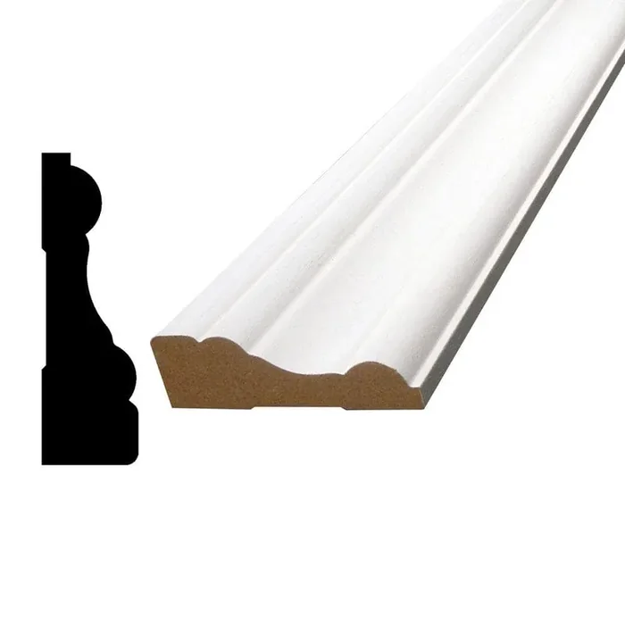 11/16 in. x 2-1/4 in. x 84 in. Primed MDF Casing Moulding Pack (6 pack)