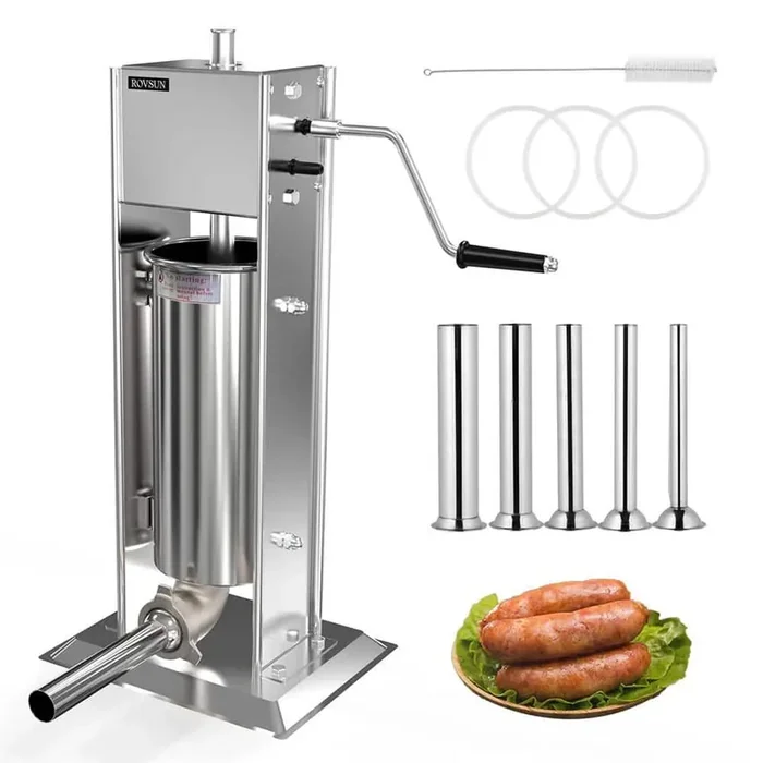 11 lb. Manual Sausage Stuffer with 5-Stuffing Tubes