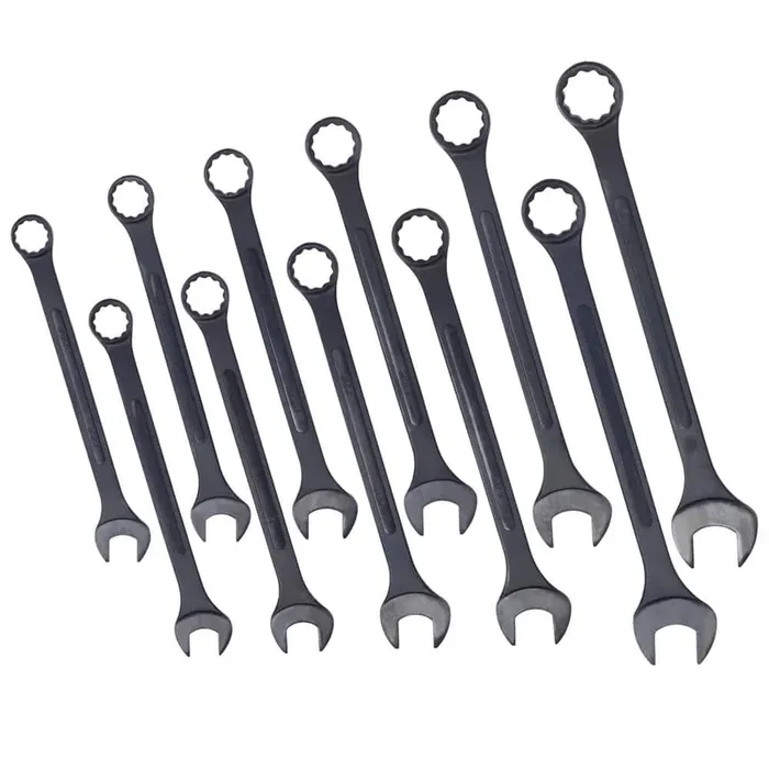 11-Piece 1-5/16 in. to 2 in. Jumbo Combination Wrench Set Extra Large with Pouch in Black
