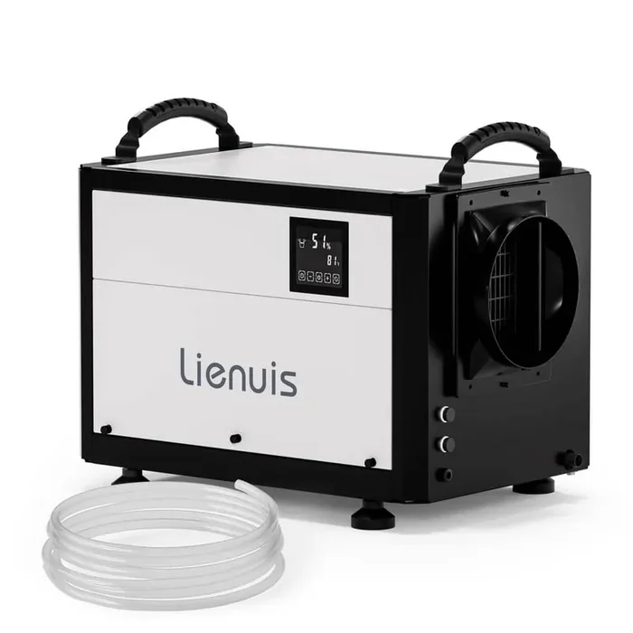 110 pt. 1300 sq.ft. Auto Defrost Industrial Commercial Crawl Space Dehumidifier in White with Drain Hose for Large Space