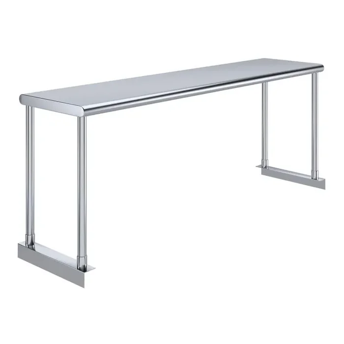12 in. Wide x 48 in. Long x 18 in. High Stainless Steel Single Overshelf for 48 in. Long Kitchen Prep Table.