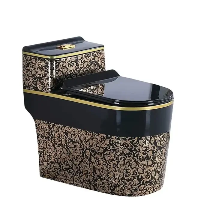 12 inch Rough In 1.45 gal. Dual Flush GPF Elongated 1-Piece Toilet in Black with Seat