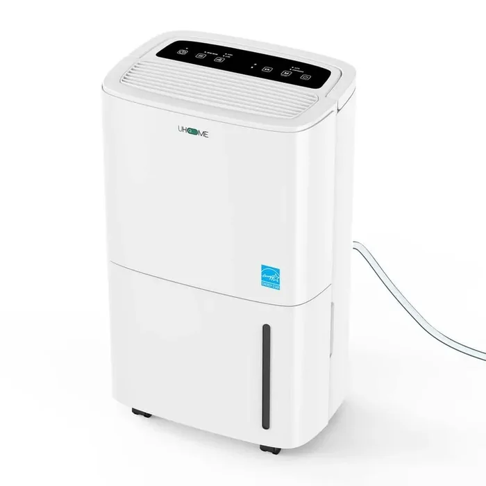 120 pt. 6000 sq. ft. 10.6 pt. Bucket Dehumidifier in White with Auto Defrost, Inside Drying, Bucket Full Indicator