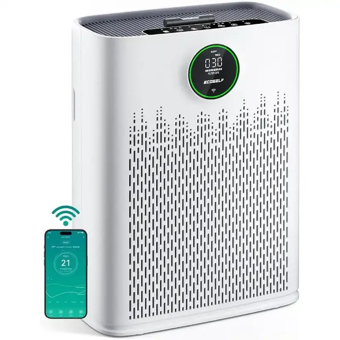 1295 Sq. Ft. Smart Air Purifier for Home with Wi Fi Control, Smart Mode, AQI Display, Sleep Mode Aromatherapy in White