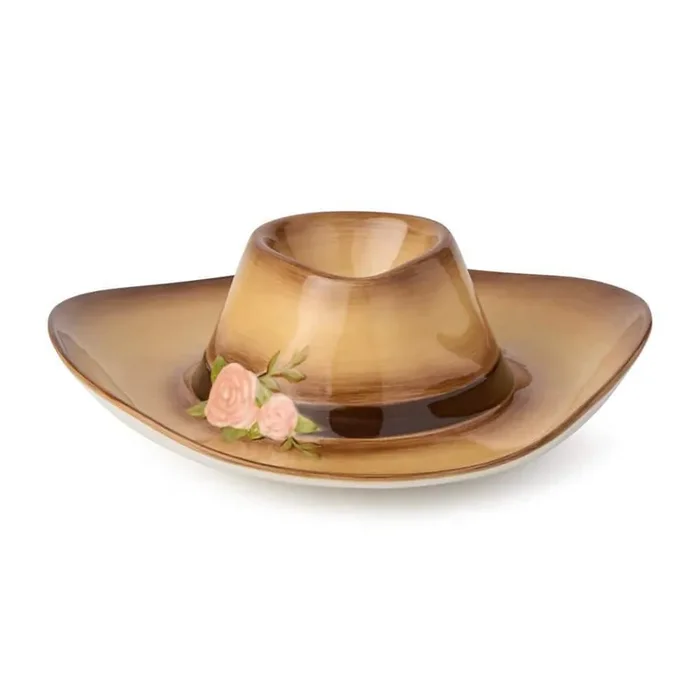 14 in. 8 fl. oz. Brown Rosewood Ceramic Serving Bowl