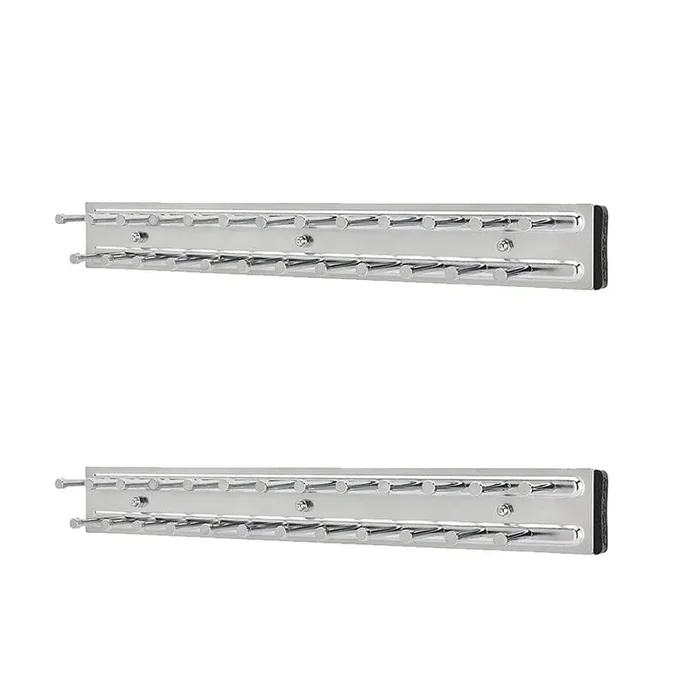 14 in. W Chrome Side Mount Extending Tie and Belt Rack (2-Pack)