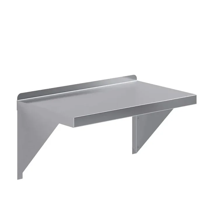 14 in. W x 24 in. D Stainless Steel Wall Shelf Square Edge Kitchen, Restaurant, Garage, Laundry Decorative Wall Shelf