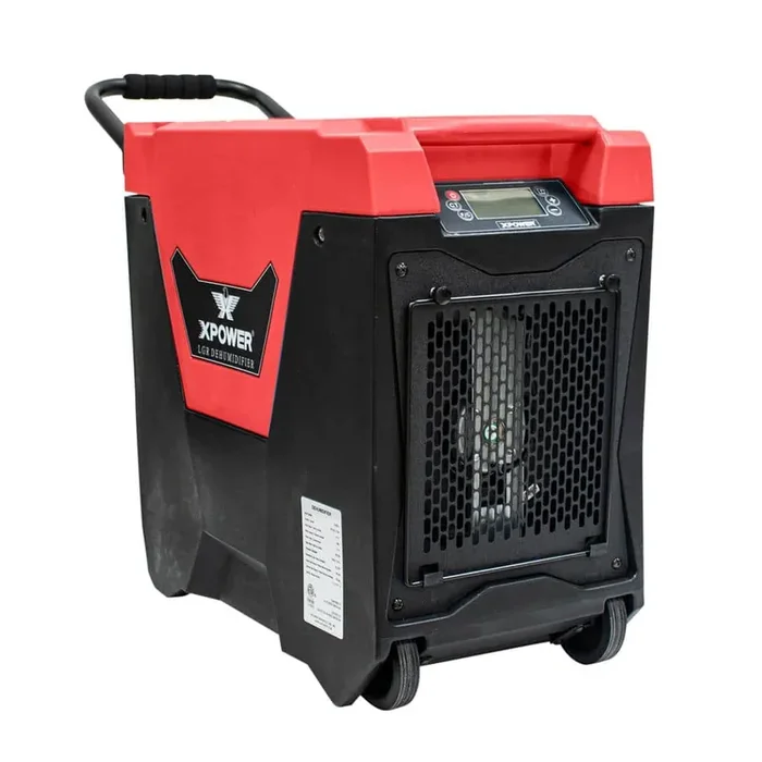 145-Pint LGR Commercial Dehumidifier with Auto Purge Pump, Handle and Wheels for Water Damage Restoration