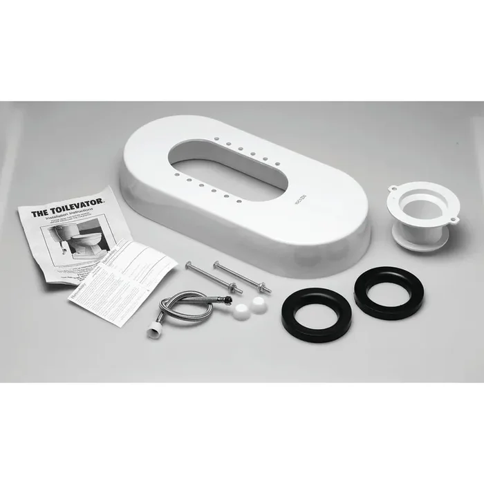 15¼ in. W x 28¾ in. L x 3½ in. H Toilet Riser for Larger Base Toilets in White, 500 lbs. Capacity