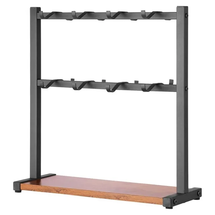 16-Hook Coffee Mug Holder for Counter, 2-Tier Mug Tree Rack with Storage Base, Carbon Steel and Wood Stand