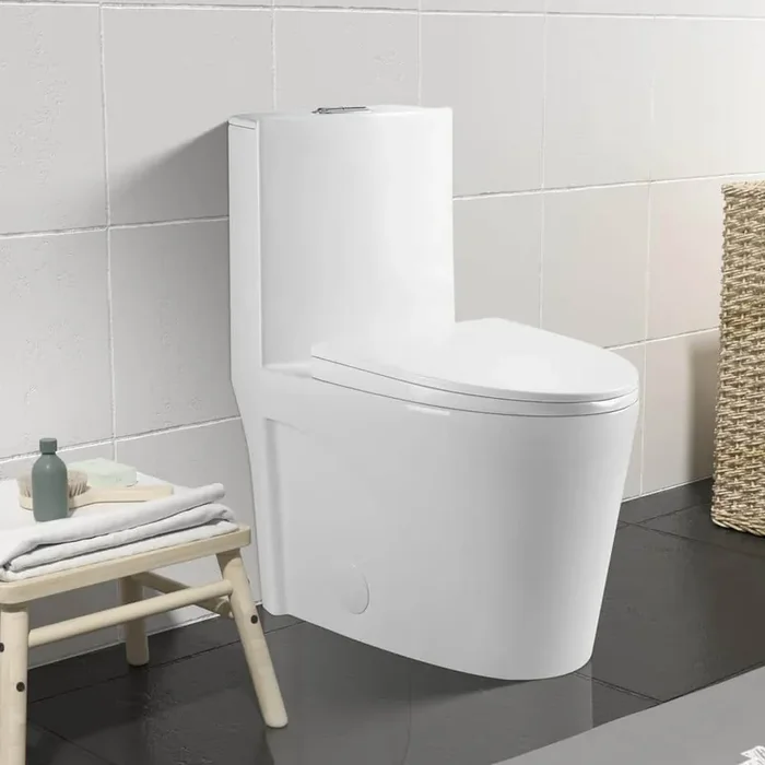 16 in. Rough-In 1-piece 1.1/1.6 GPF Dual Flush Elongated Toilet in White Seat Included