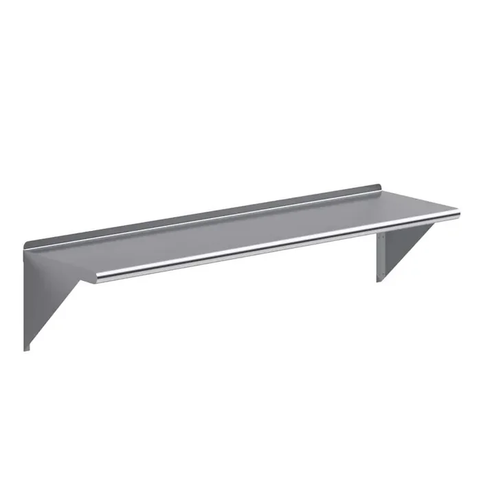 16 in. x 60 in. Stainless Steel Wall Shelf Kitchen, Restaurant, Garage, Laundry, Utility Room Metal Shelf with Brackets