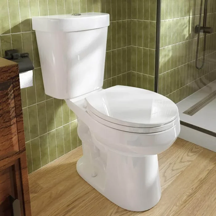 17 in. ADA Chair Height 2-pcs High-Efficiency 1.28 GPF Dual Flush Round Toilet Map Flush 1000g,Soft-Close Seat Included