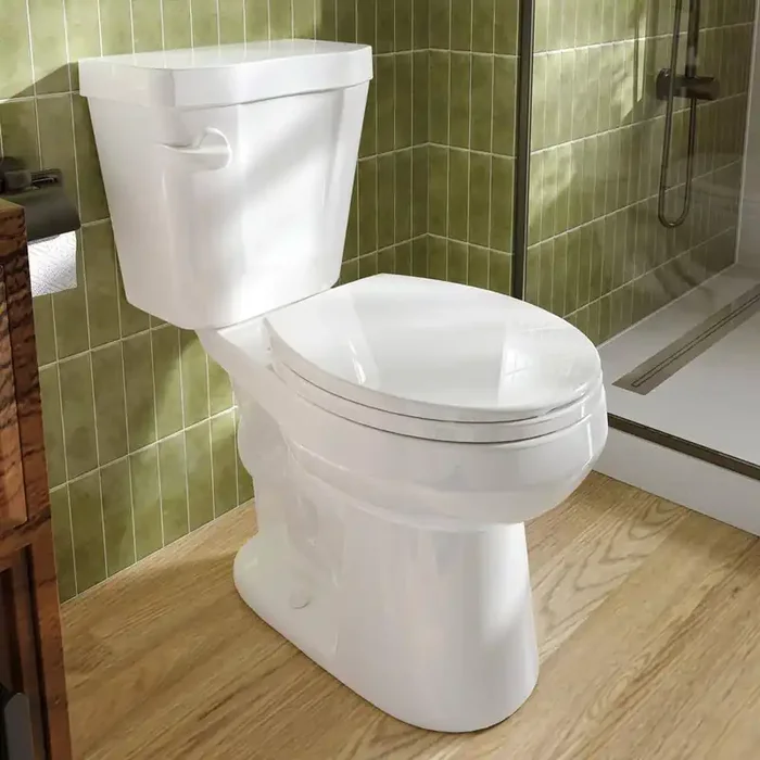 17 in. ADA Chair Height 2-piece 1.28 GPF Single Flush Round Toilet Map Flush 1000g, Soft-Close Seat Included