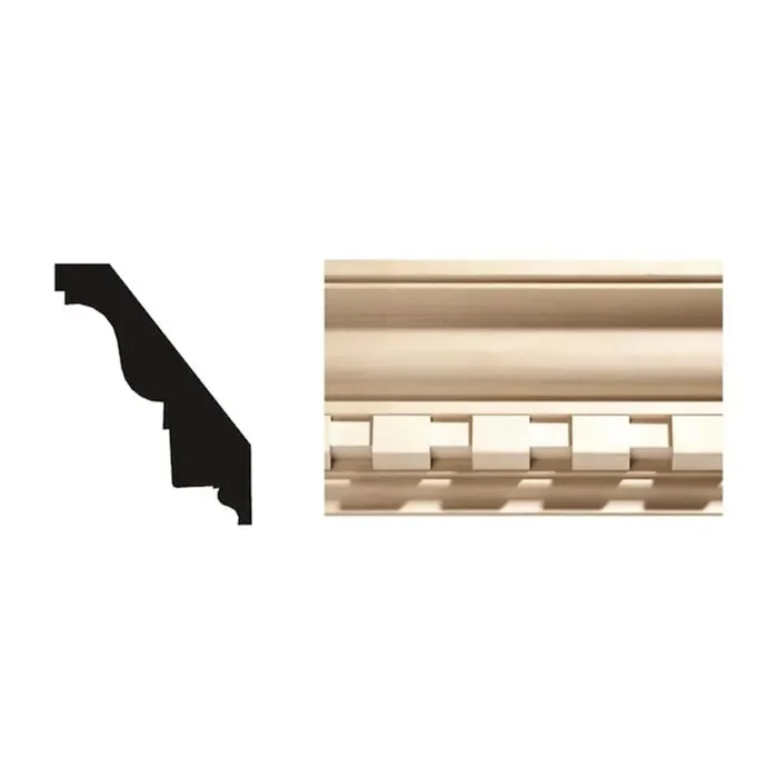 1707-4FTWHW 0.843 in. D x 4.5 in. W x 47.5 in. L Unfinished White Hardwood Crown Moulding