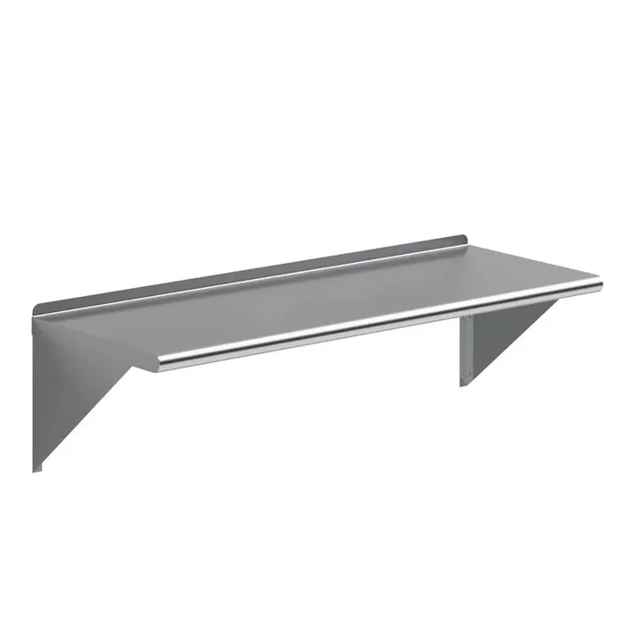 18 in. x 48 in. Stainless Steel Wall Shelf Kitchen, Restaurant, Garage, Laundry, Utility Room Metal Shelf with Brackets