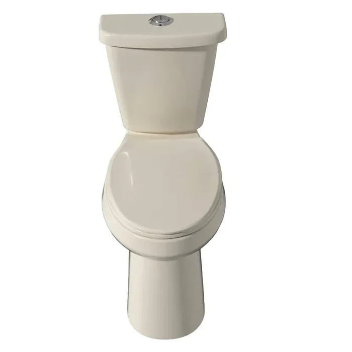 21 in Extra High Elongated Bowl Dual Flush Toilet 1.1/1.6 GPF in Bone 2 Piece with Soft Close Seat and 12 in Rough In