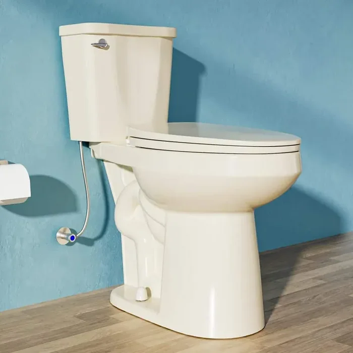 21 in. Tall Seat 2-Piece Toilet 1.28 GPF Single Flush Elongated Toilet Map Flush 1000g with Soft-Close Seat in Biscuit