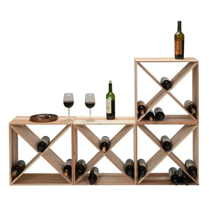 24-Bottle Modular Wine Rack-4-Piece