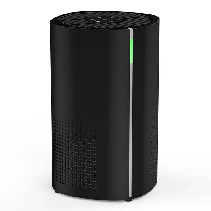 258 sq. ft. 3-Speed HEPA – True Oscillating Console Air Purifier in Blacks,with Timer,PM2.5 Concentration Detection