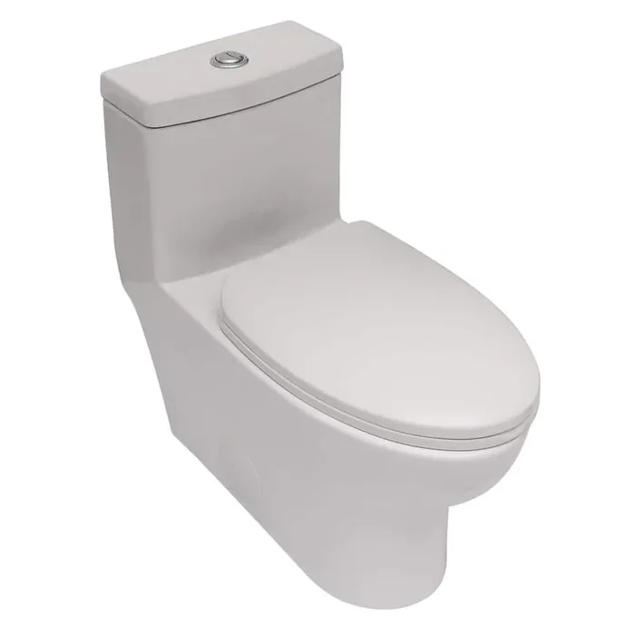 28.37 in. x 14 in. x 28.7 in. 1-Piece 1.6/1.1 GPF Dual Flush White Elongated Toilet in Soft Seat Included