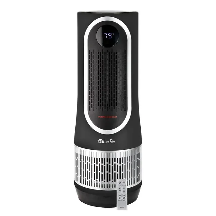 3-in. 1-Clean Heat True HEPA Air Purifier/Heater, up to 400 sq. ft. Black