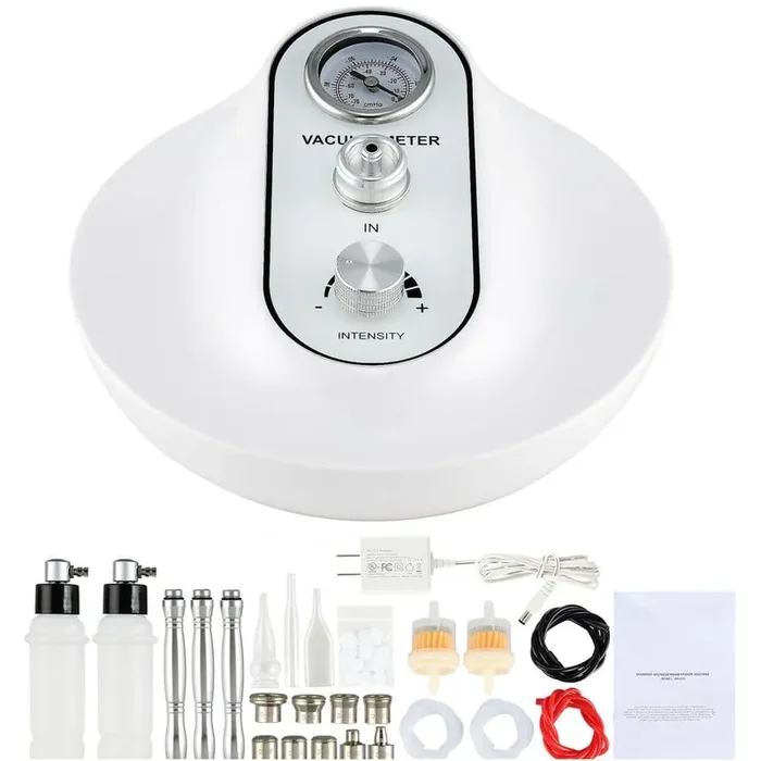 3-in-1 Professional Diamond Microdermabrasion Machine for Facial Skin Care,9 Diamond Tips,2 Spray Bottles,3 Vacuum Tubes
