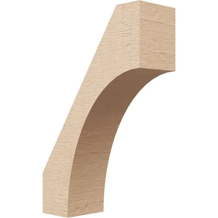 3 in. x 12 in. x 8 in. Westlake Rough Cedar Woodgrain Timberthane Polyurethane Knee Brace, Primed