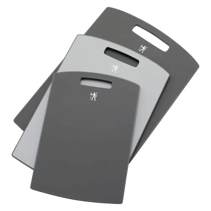 3-pc Plastic Cutting Board Set – Grey