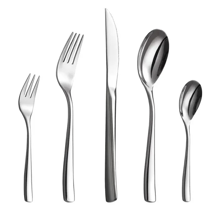 30-Piece 18/10-Silver Premium Stainless Steel Flatware Set Service for 6-Mirror Polished Silverware Set