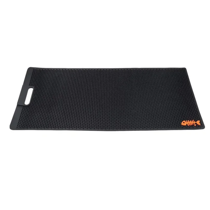 32 in. Non-Slip Black Fish Fillet Mat, Fish Cleaning Mat with Fish Ruler for Filleting, Cutting and Cleaning