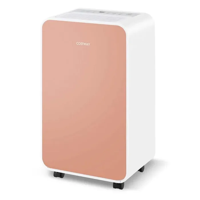 32 pt. 2500 sq. ft. Dehumidifier for Home Basement 3 Modes Portable in. Multi Pink+White