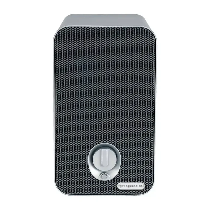 338 sq. ft. HEPA Filter Tabletop Air Purifier 11 in. in Silver for Home, UV-C, Wildfire Smoke, Dust, Odors, Allergens