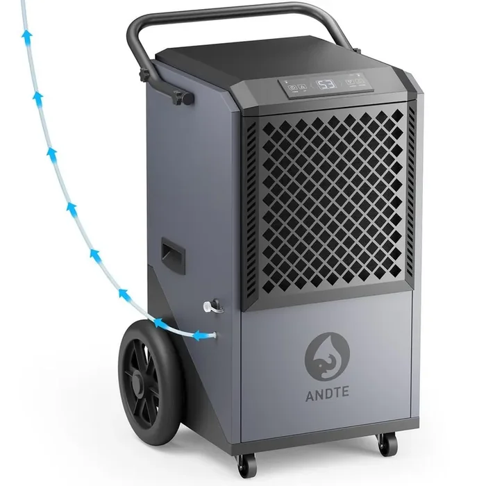 350 pt. 9,000 sq. ft. Bucket Less Commercial Dehumidifier with Drain Hose Auto Defrost for Basement Warehouse in. Orange