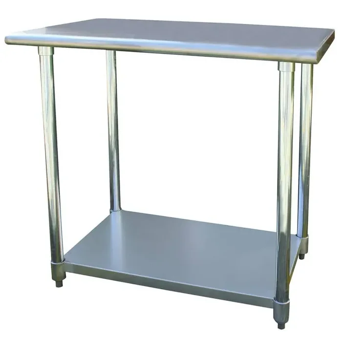 36 in. Stainless Steel Kitchen Utility Table with Bottom Shelf