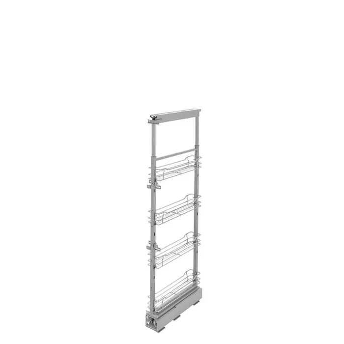 4-1/8 in. Chrome 4-Basket Pull-Out Pantry with Soft-Close Slides