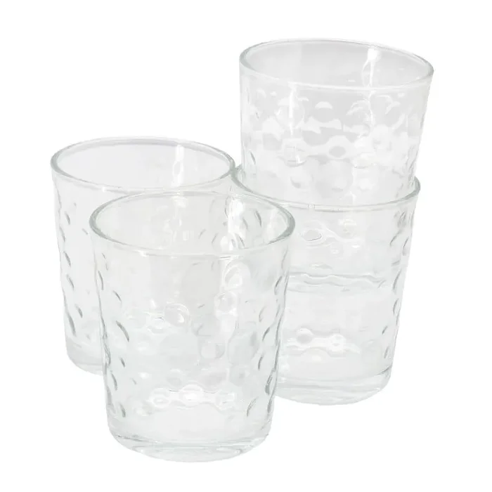 4-Piece 13.2 oz. Bubble Double Old-Fashioned Glassware Set