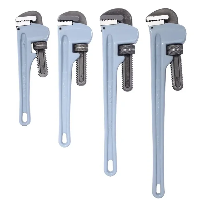 4-Piece Aluminium Pipe Wrench Adjustable Jaw Plumbing Pipe Wrench
